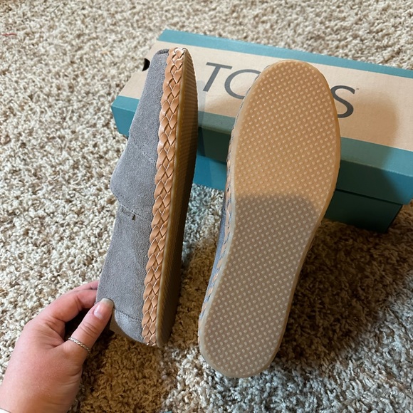 Women’s Toms grey suede leather wrap alpargatas - Picture 5 of 7